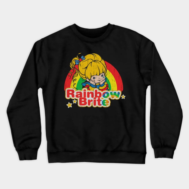 Rainbow Brite Happy Christmas Crewneck Sweatshirt by Ilustra Zee Art